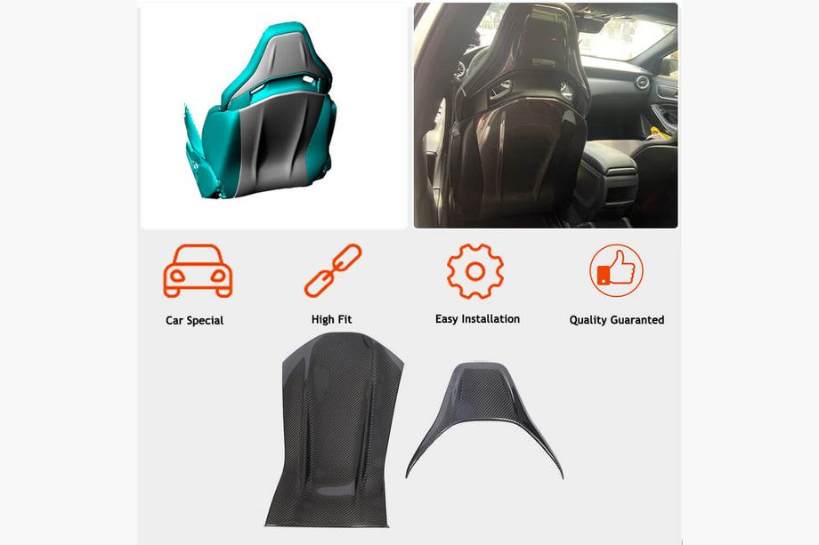 Mercedes GLA X156 2014-2019 гг. Накладки на сиденья из Dry Carbon Фото 3