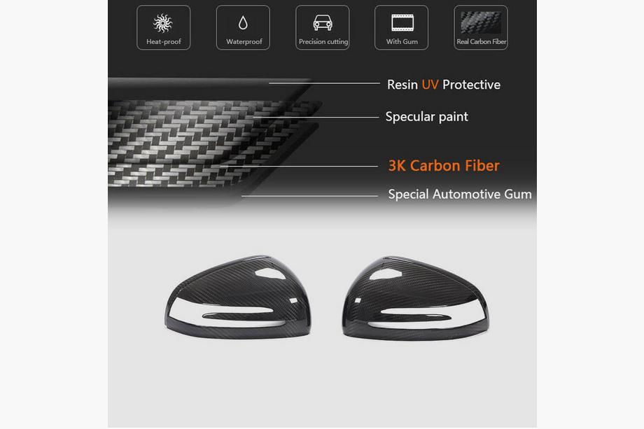 Mercedes SLK R172 2011-2016 гг. Накладки на Зеркала (Dry Carbon) Фото 5