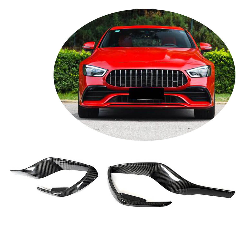 Накладки на передній бампер (для GT43/GT50/GT53 2018-2022, Карбон) для Mercedes AMG GT 4 X290 2018- рр