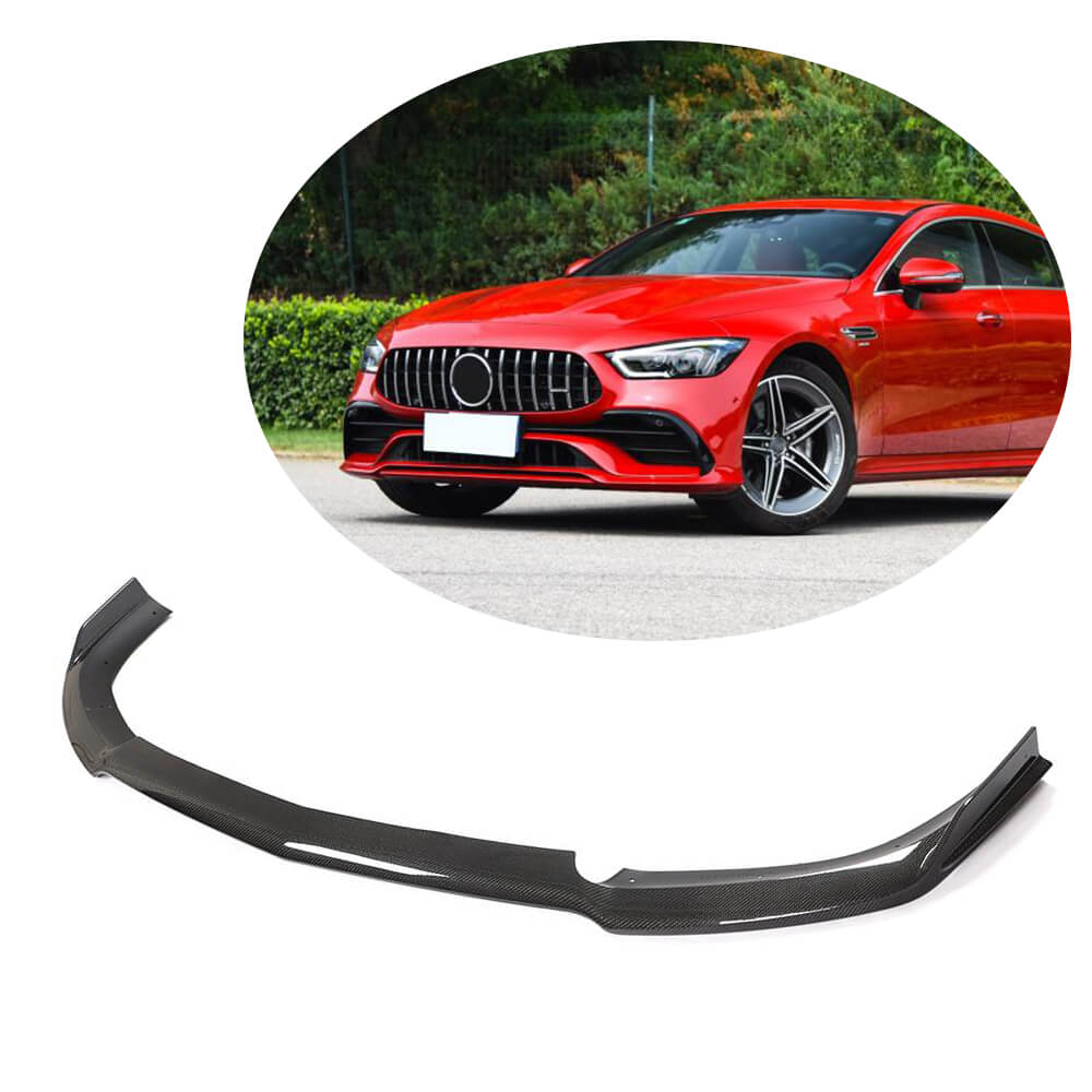 Накладка на передній бампер Lip (для GT43/GT50/GT53 2018-2022, Карбон) для Mercedes AMG GT 4 X290 2018- рр