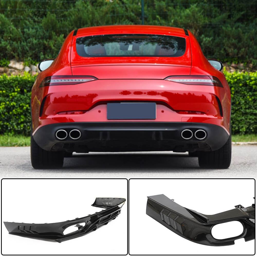 Дифузор заднього бампера (для GT43/GT50/GT53 2018-2022, Карбон) для Mercedes AMG GT 4 X290 2018- рр