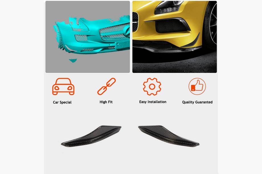 Mercedes SLS C197 2010-2014 гг. Флапсы переднего бампера V1 Карбон Фото 2