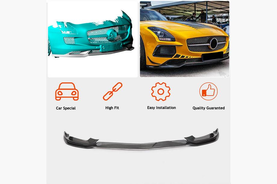 Mercedes SLS C197 2010-2014 гг. Передний Бампер Лип Спойлер (Карбон) Фото 2