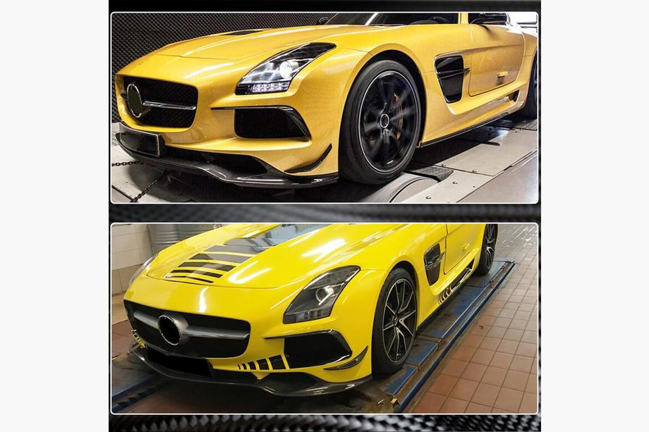 Mercedes SLS C197 2010-2014 гг. Передний Бампер Лип Спойлер (Карбон) Фото 4
