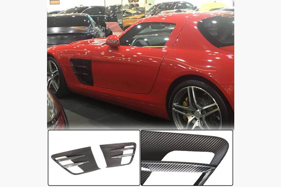 Mercedes SLS C197 2010-2014 гг. Накладки на передние крылья (Dry Carbon) Фото 1