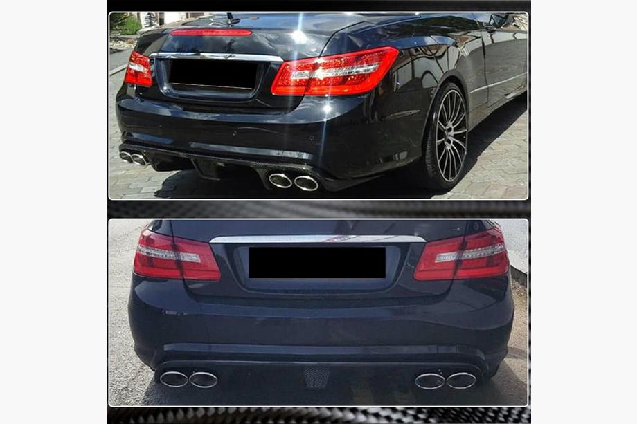 Mercedes E-class coupe C207 2010-2017 гг. Задний диффузор для E63 AMG 2009-2013, Карбон Фото 3