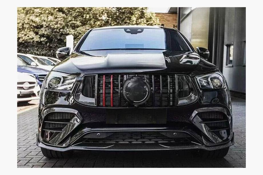 Mercedes GLE coupe C292 2015-2019 гг. Карбоновые Накладки на Передний Бампер (GLE63 AMG) Фото 4