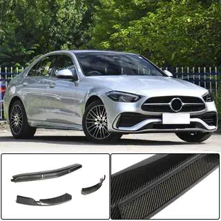 Накладка на Передний Бампер Lip (для AMG-Line, Карбон) фото 1