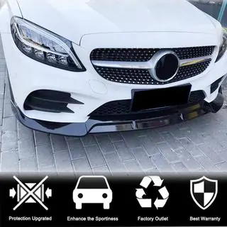 Накладка на Передний Бампер Lip (для AMG-Line, Карбон) фото 2