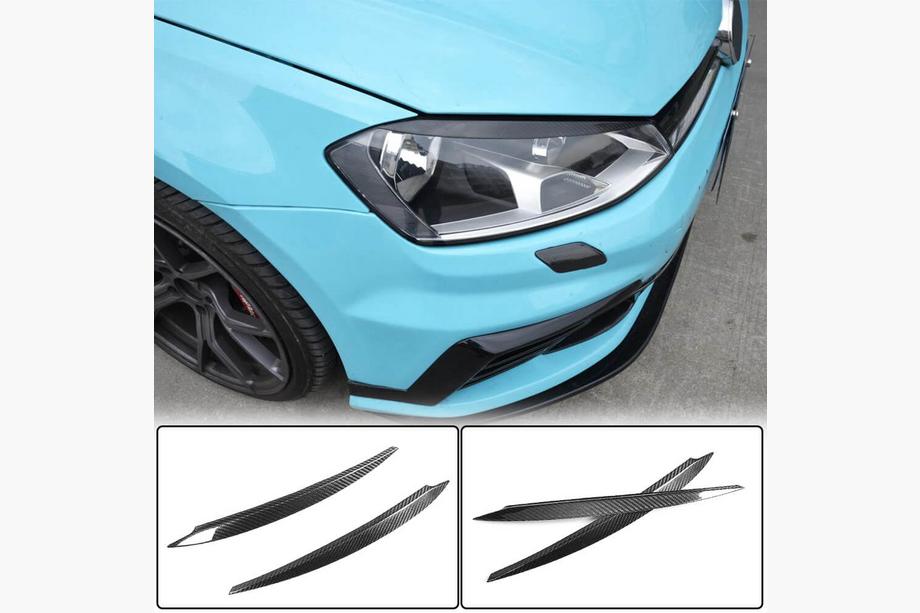 Volkswagen Golf 7/E-Golf 2012-2020 гг. Реснички на фары (Карбон) Image