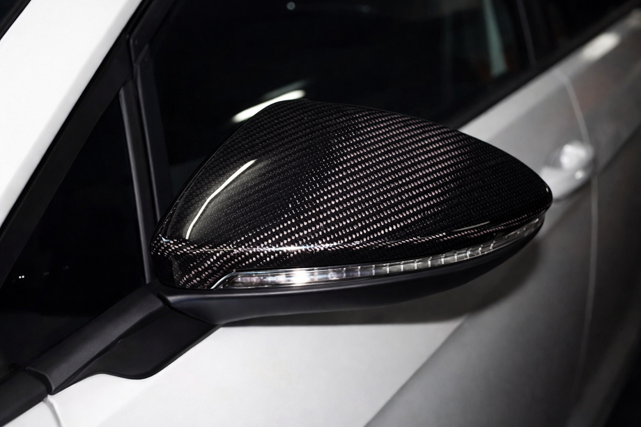 Volkswagen Golf 7/E-Golf 2012-2020 гг. Накладки на Зеркала V2 (Карбон) Image