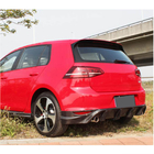 Volkswagen Golf 7/E-Golf 2012-2020 гг. Диффузор заднего бампера V1 (для Base/GTI HB 2012-2017, Карбон) фото 3
