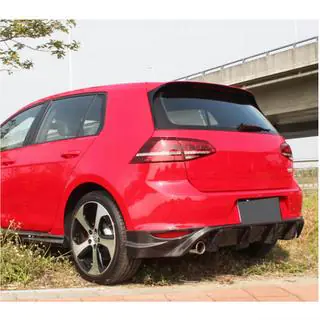 Диффузор заднего бампера V1 (для Base/GTI HB 2012-2017, Карбон) фото 3