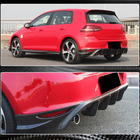 Volkswagen Golf 7/E-Golf 2012-2020 гг. Диффузор заднего бампера V2 (для Base/GTI HB 2012-2017, Карбон) фото 3