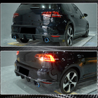 Volkswagen Golf 7/E-Golf 2012-2020 гг. Диффузор заднего бампера V2 (для Base/GTI HB 2012-2017, Карбон) фото 4