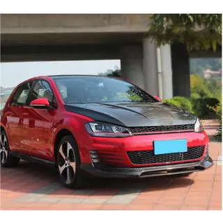 Передний лип-спойлер V1 на бампер (для GTI HB 2012-2017, Карбон) фото 3