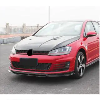 Передняя губа бампера V3 для GTI HB 2012-2017 Карбон фото 4