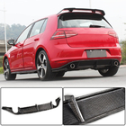 Volkswagen Golf 7/E-Golf 2012-2020 гг. Диффузор заднего бампера V3 (для Base/GTI HB 2012-2017, Карбон) фото 1