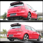 Volkswagen Golf 7/E-Golf 2012-2020 гг. Диффузор заднего бампера V3 (для Base/GTI HB 2012-2017, Карбон) фото 3