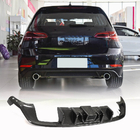 Volkswagen Golf 7/E-Golf 2012-2020 гг. Диффузор заднего бампера (Base/R/GTI HB 2017-2020, Карбон) фото 1