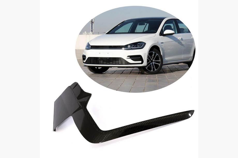 Volkswagen Golf 7/E-Golf 2012-2020 гг. Карбоновые Накладки на Передний Бампер (R/R-line HB 2017-2020) Фото 1