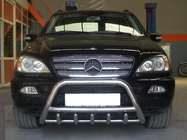 Mercedes ML W163 1997-2005 гг. Защита переднего бампера (нерж. сталь) фото 3