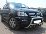 Mercedes ML W163 1997-2005 гг. Защита переднего бампера (нерж. сталь) фото 2