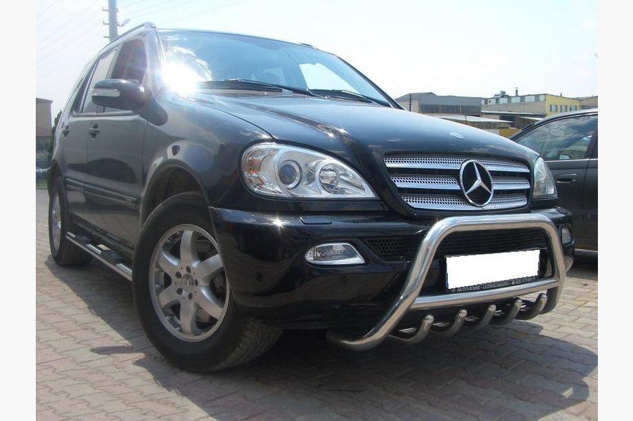 Mercedes ML W163 1997-2005 гг. Защита переднего бампера (нерж. сталь) Фото 2