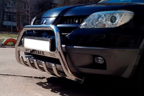 Mitsubishi Outlander 2001-2006 гг. Кенгурятник WT004 (нержавейка) фото 2