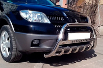 Mitsubishi Outlander 2001-2006 гг. Кенгурятник WT004 (нержавейка) фото 3
