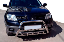 Mitsubishi Outlander 2001-2006 гг. Кенгурятник WT004 (нержавейка) фото 1
