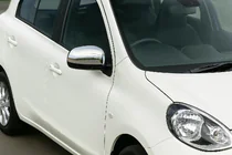 Nissan Micra K13 2011-2016 гг. Накладки на Зеркала (2 шт., Нержавейка) фото 1