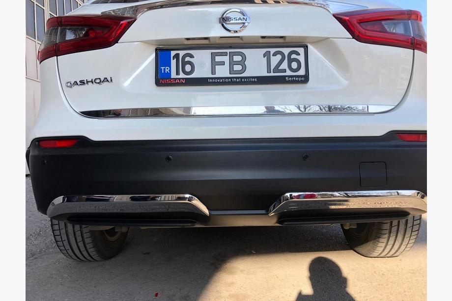 Nissan Qashqai 2014-2021 гг. Накладка на багажник нержавейка Фото 2