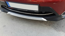 Накладка на передний бампер нержавейка (2014-2017) фото 4 Накладка на передний бампер нержавейка (2014-2017) фото 4