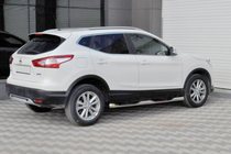 Nissan Qashqai 2014-2021 гг. Боковые Трубы (2014-2017, 2 шт., Нержавейка) фото 1