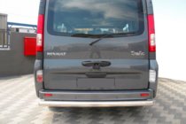 Opel Vivaro 2001–2015 гг. Задняя защита AK002 (нерж. сталь) фото 3
