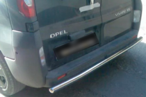 Renault Trafic 2001–2015 гг. Задняя защита AK002 (нерж. сталь) фото 2