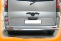 Renault Trafic 2001–2015 гг. Задняя защита AK002 (нерж. сталь) фото 4