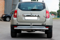 Renault Duster 2008-2017 гг. Задняя дуга прямая (нержавейка) фото 3