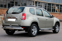 Renault Duster 2008-2017 гг. Задняя дуга прямая (нержавейка) фото 2