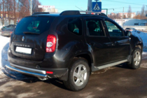 Dacia Duster 2008-2018 гг. Задняя дуга прямая (нержавейка) фото 2