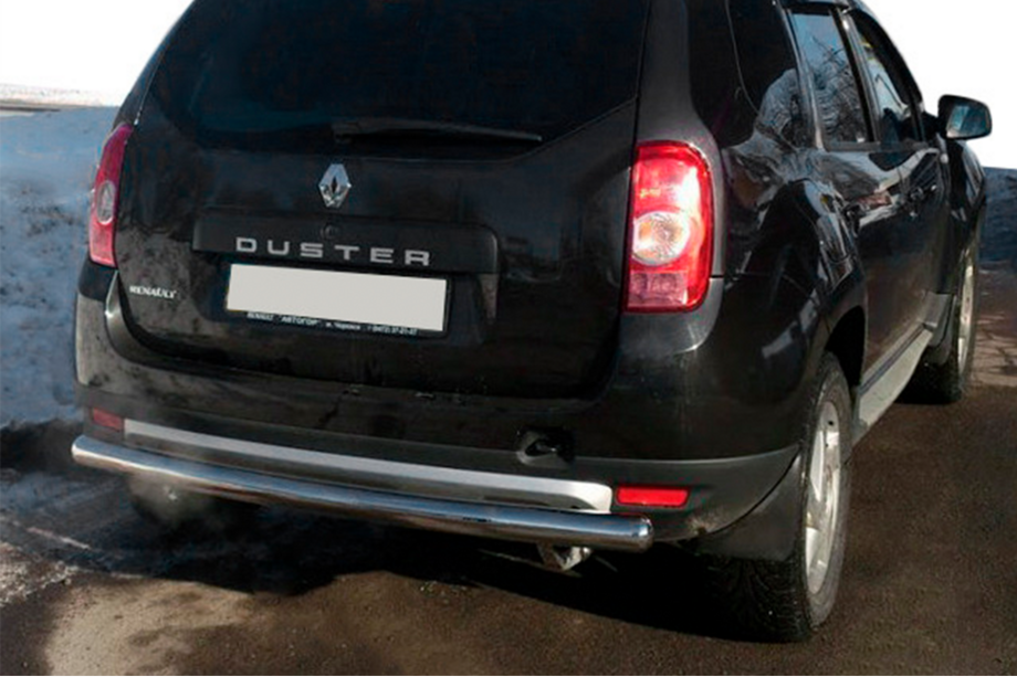 Dacia Duster 2008-2018 гг. Задняя дуга прямая (нержавейка) Image