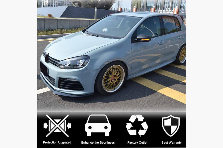 Volkswagen Golf 6 2008-2014 гг. Накладки на зеркала V1 (для HB 2010-2013, Карбон) Фото 3