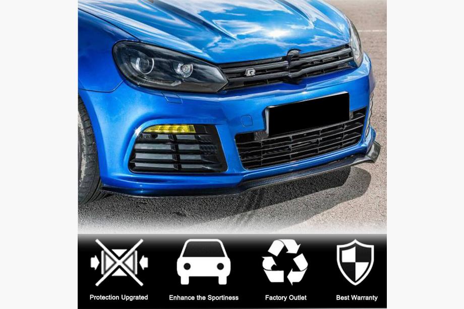 Volkswagen Golf 6 2008-2014 гг. Передний бампер Лип V1 для R HB 2010-2013, Карбон Фото 2