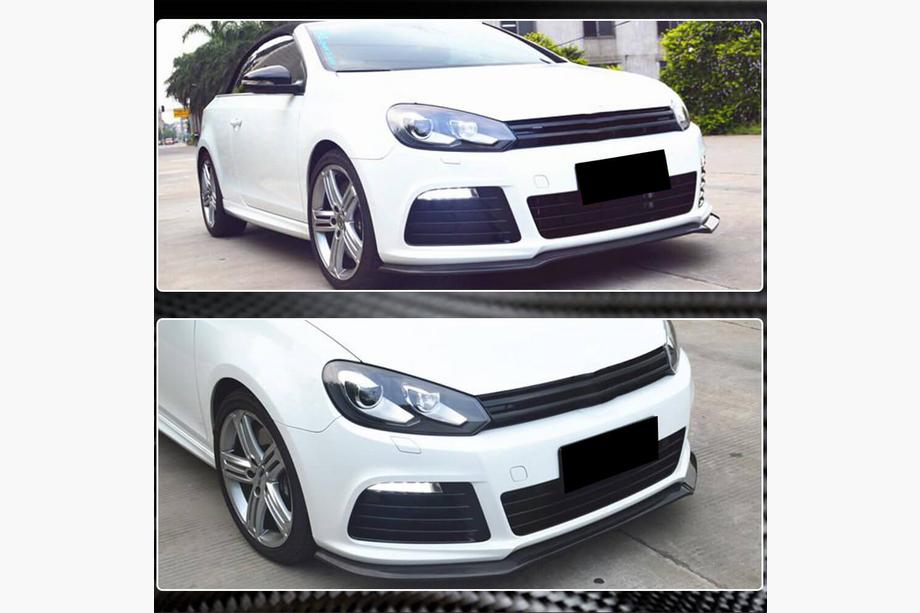 Volkswagen Golf 6 2008-2014 гг. Передний бампер Лип V1 для R HB 2010-2013, Карбон Фото 4