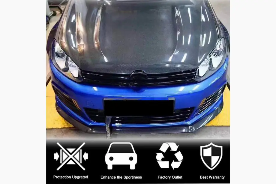 Volkswagen Golf 6 2008-2014 гг. Передний бампер Лип V2 для R HB 2010-2013 Карбон Фото 2