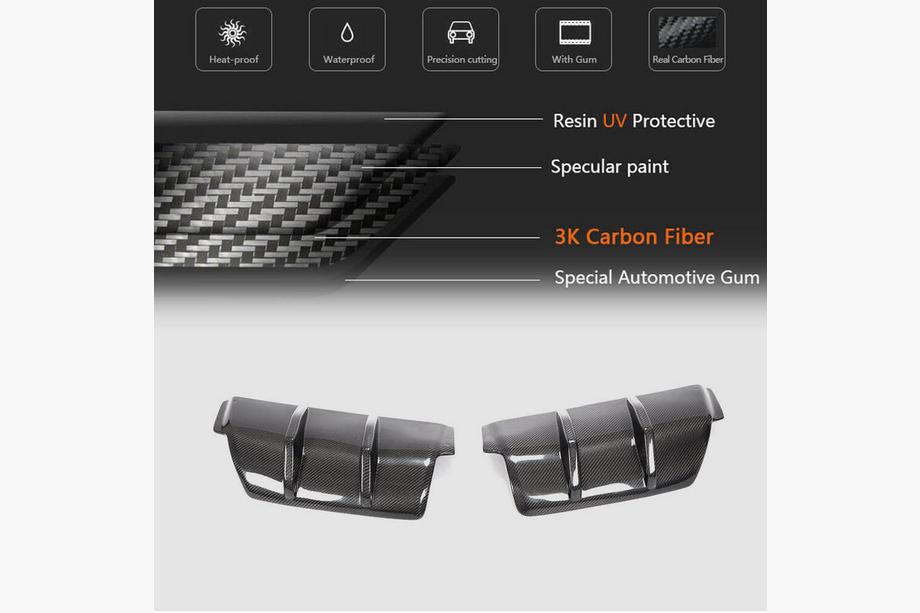 Volkswagen Golf 6 2008-2014 гг. Диффузор заднего бампера V2 для R/R20 HB 2010-2013, Карбон Фото 5