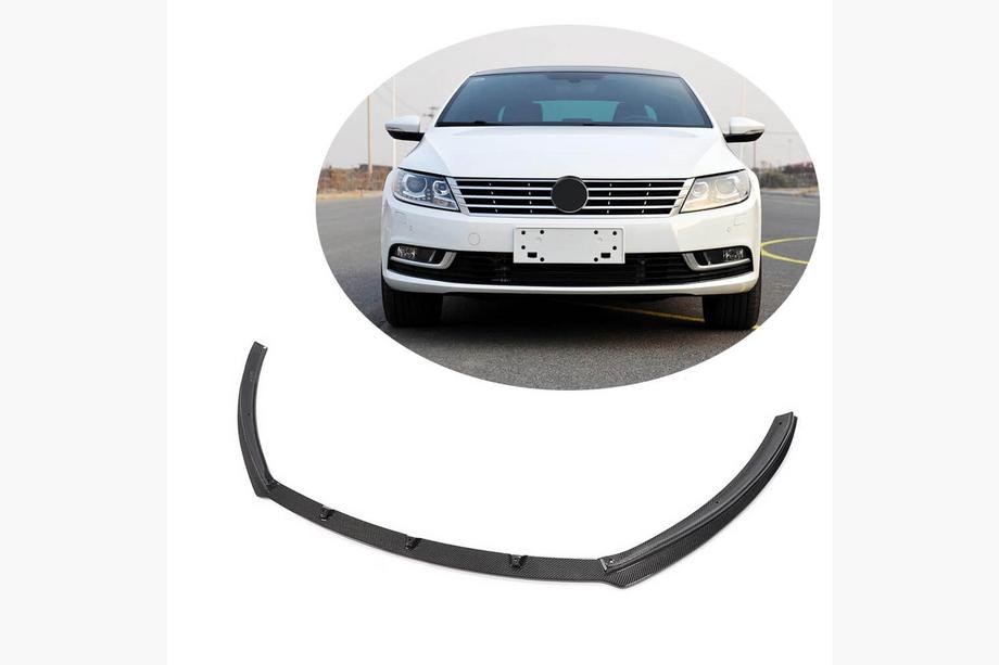 Volkswagen Passat CC 2008-2017 гг. Накладка на передний бампер Lip (для 2012-2018, Карбон) Фото 1
