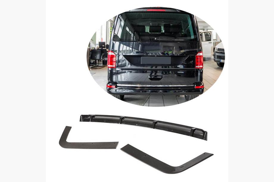 Volkswagen T6 2015-2024 гг. Диффузор заднего бампера (для 2015-2019, Карбон) Image