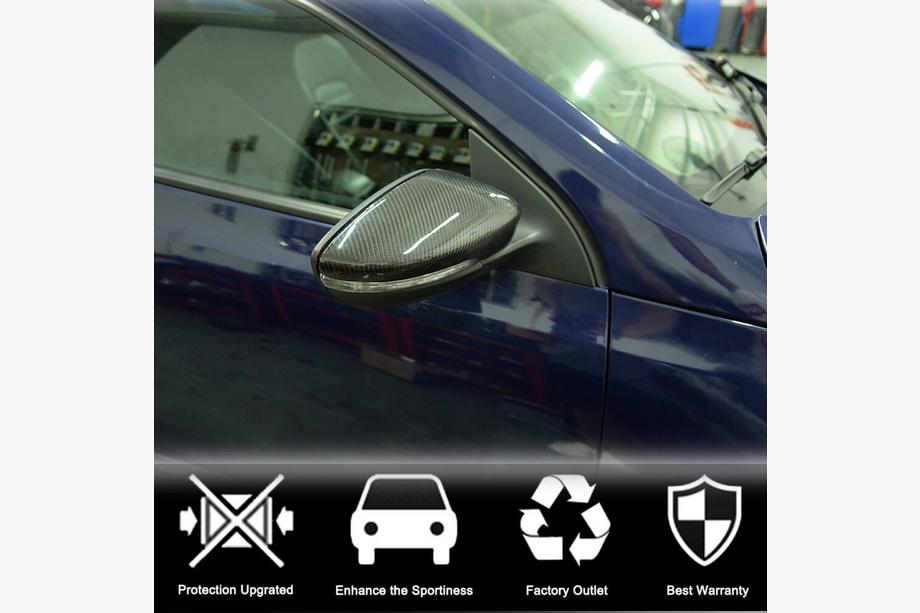 Volkswagen Jetta 2011-2018 гг. Накладки на Зеркала Карбон Фото 3